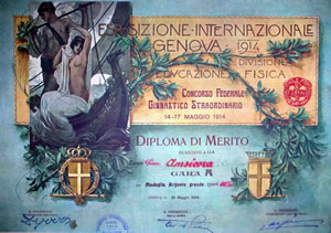 Diploma di merito Amiscora 1914