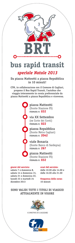 BRT del Ctm i servizi durante le festivit