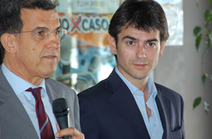 Paolo Fadda e Massimo Zedda durante la conferenza stampa